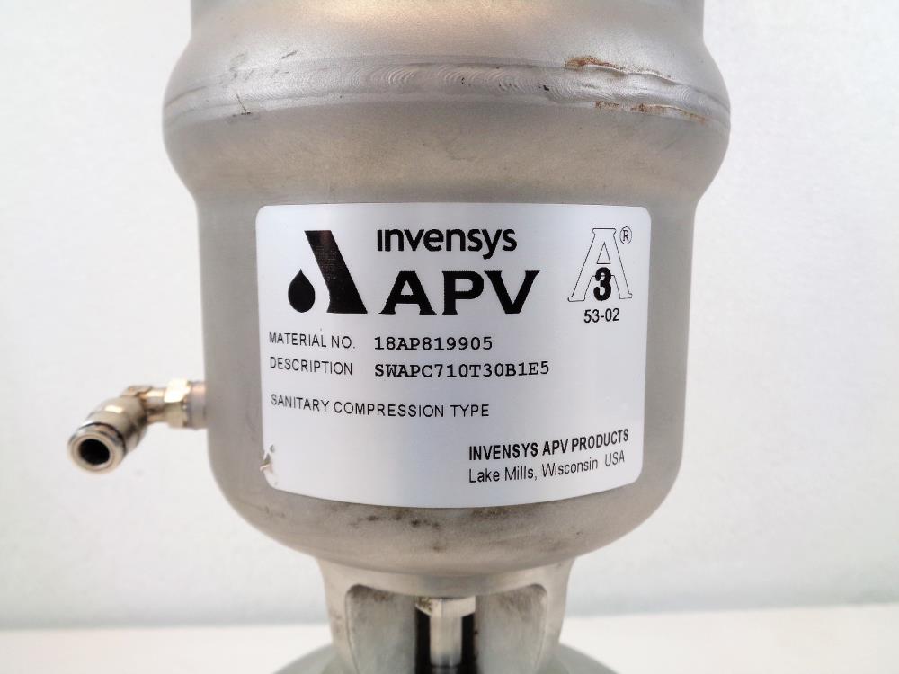 Invensys APV Sanitary Compression Type Actuator 18AP819905, SWAPC710T30B1E5